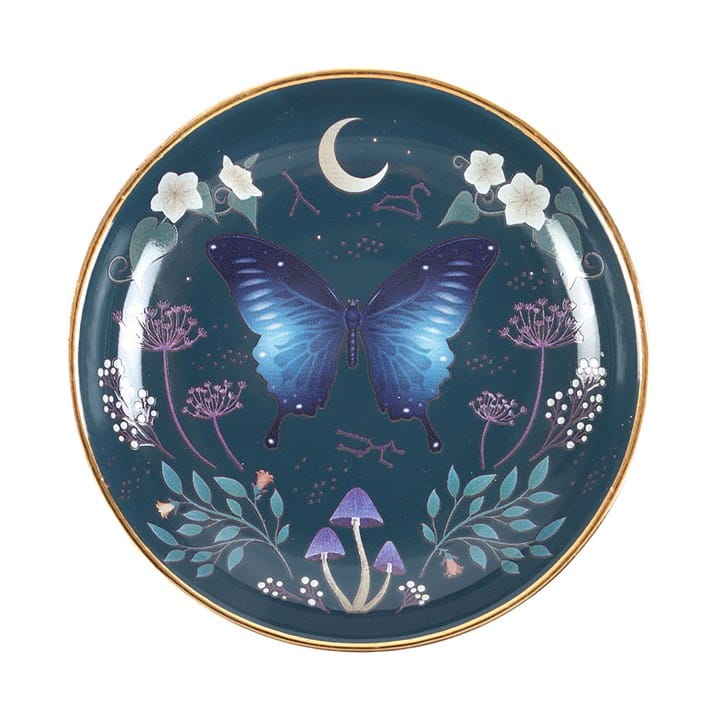 Midnight Moth Trinket Dish | Celestial Butterfly Jewelry & Crystal Dish