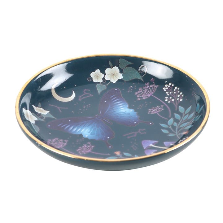 Midnight Moth Trinket Dish | Celestial Butterfly Jewelry & Crystal Dish