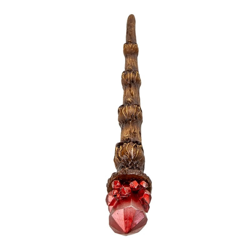 Skull Crystal Magic Wand – Red Crystal Gothic Witch Wand