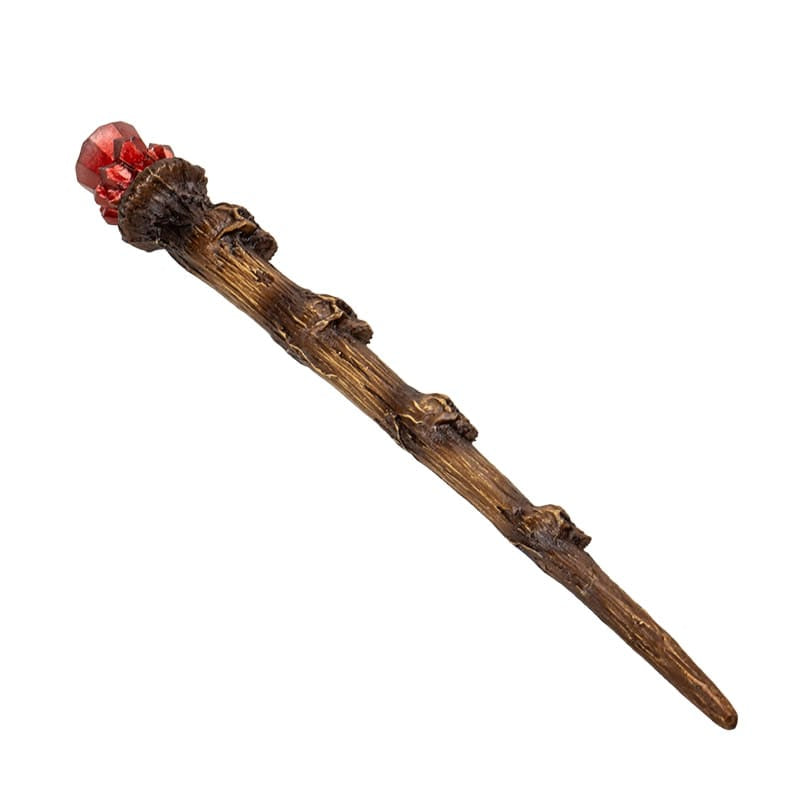 Skull Crystal Magic Wand – Red Crystal Gothic Witch Wand