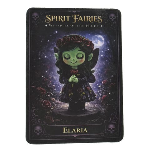 Spirit Fairies Elaria Figurine – Green Woodland Fairy with Red Roses