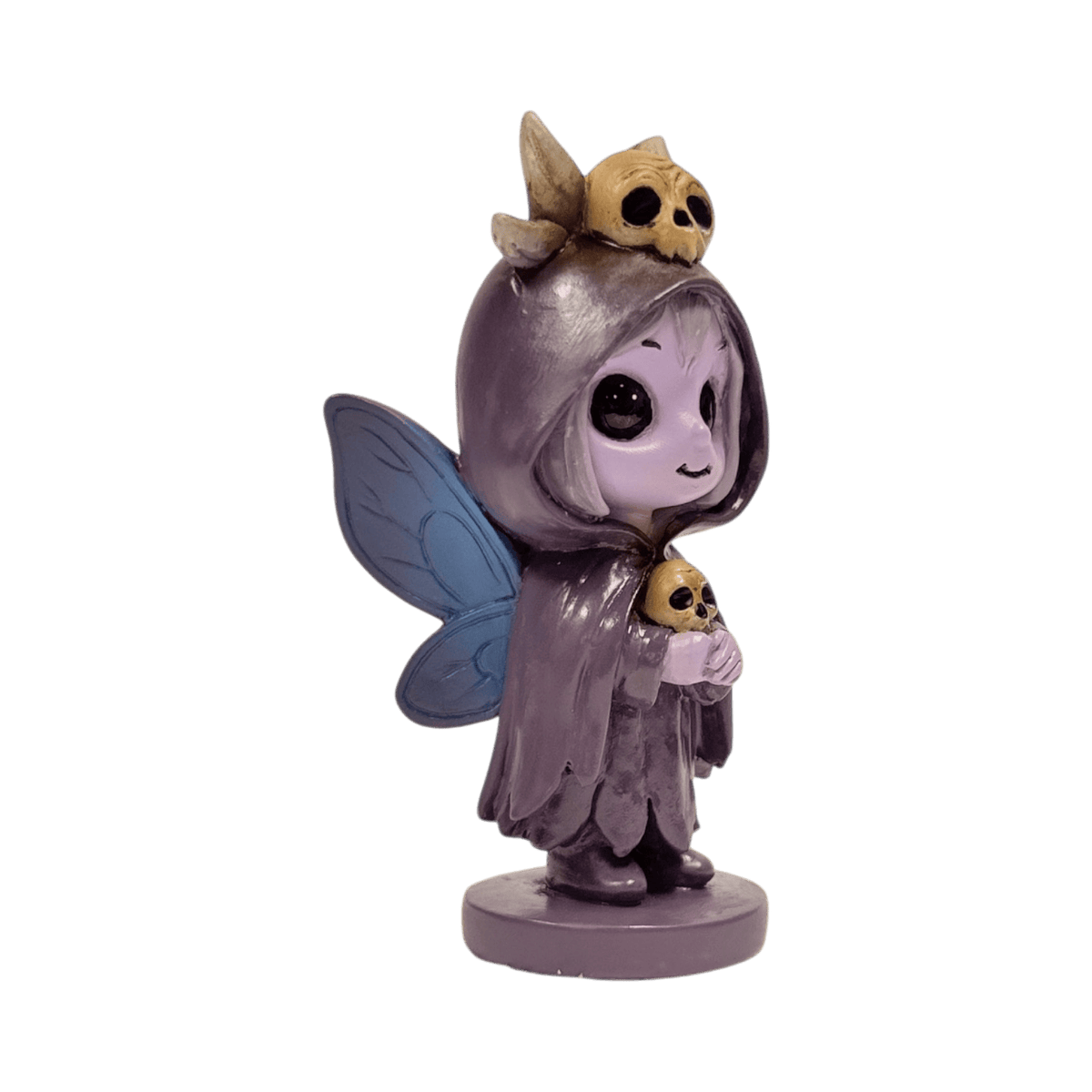 Spirit Fairies Morrwyn Figurine – Gothic Purple Fairy with Skulls
