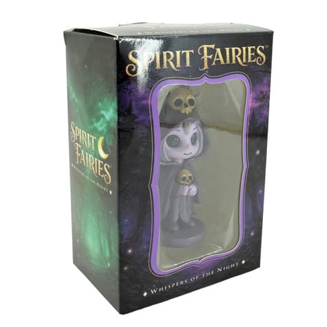 Spirit Fairies Morrwyn Figurine – Gothic Purple Fairy with Skulls