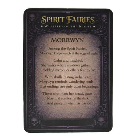 Spirit Fairies Morrwyn Figurine – Gothic Purple Fairy with Skulls