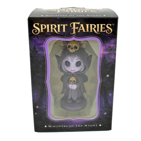 Spirit Fairies Morrwyn Figurine – Gothic Purple Fairy with Skulls