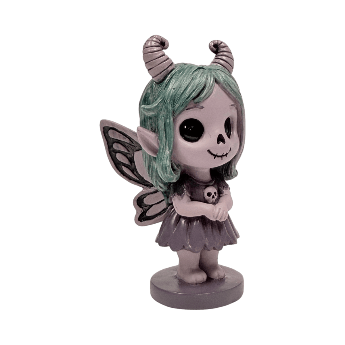Spirit Fairies Virelle Figurine – Gothic Skull Fairy with Horns