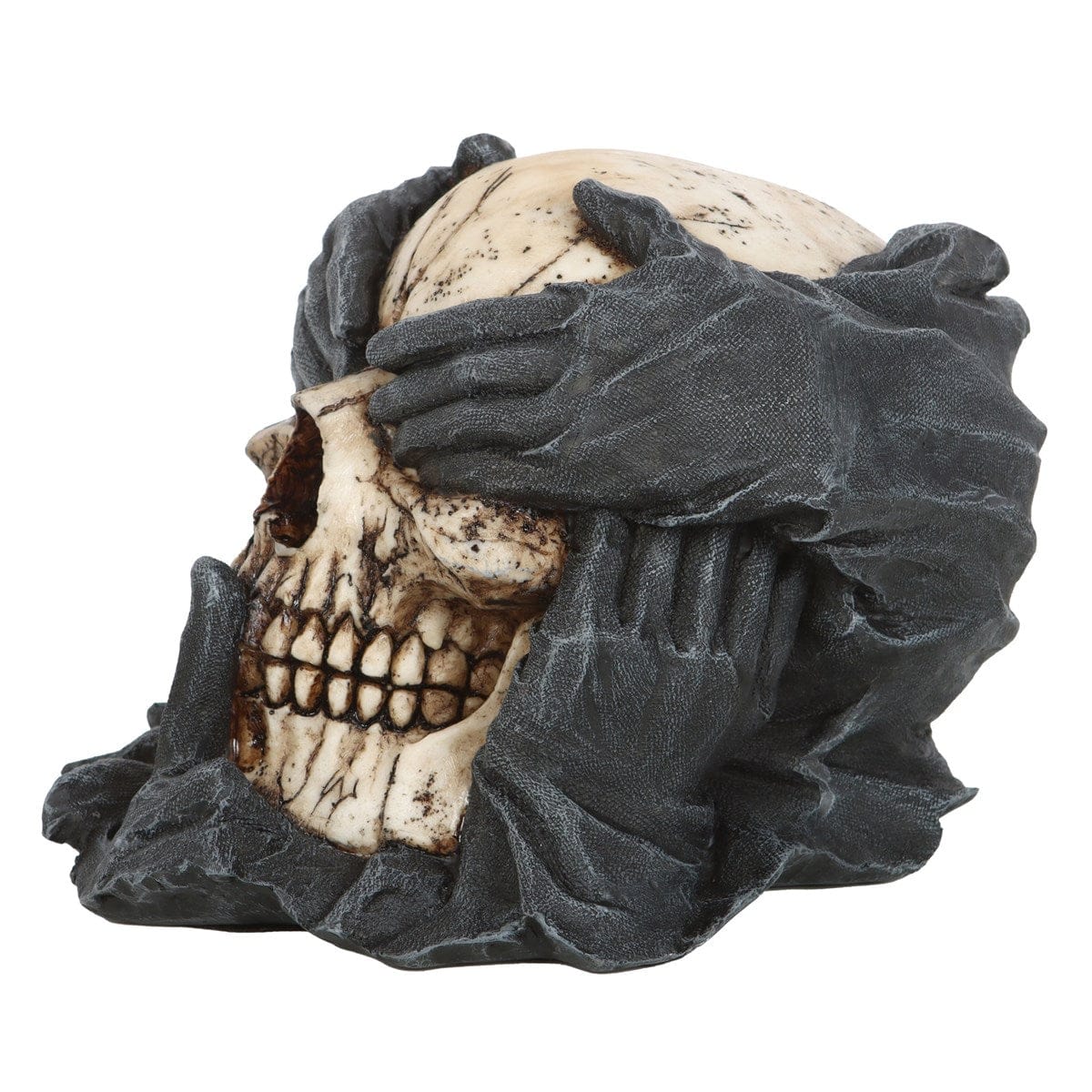 Large "See Hear Speak No Evil" Skull Statue | Oversized Gothic Figure & Home Decor