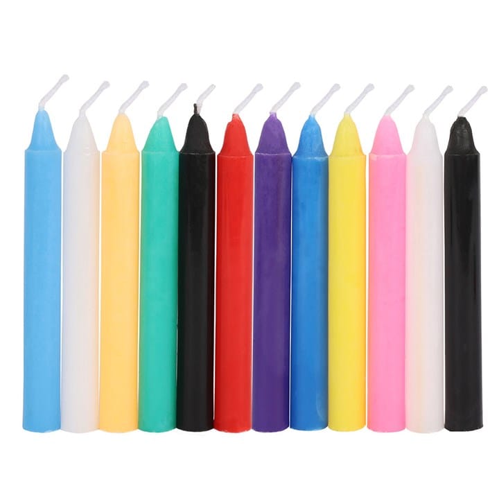 Set of 12 Mixed Spell Candles | Ritual & Intention Chime Candle Set