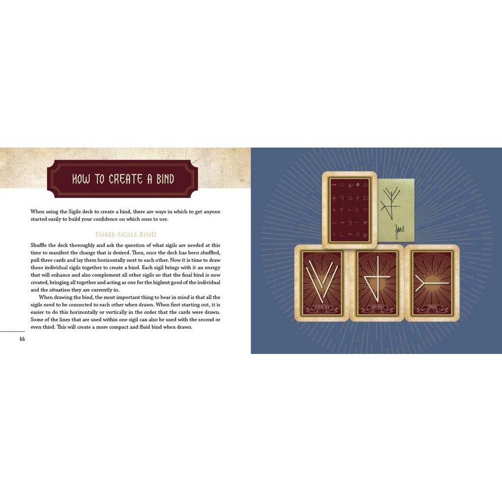 Sigils – Oracle Kit Box Set with 21 Cards and Guidebook for Manifestation & Empowerment - Authentic Occult and Witchcraft Supply Image