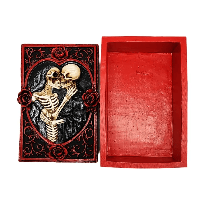Skeleton Lovers Box - Gothic Trinket Box & Spooky Decor