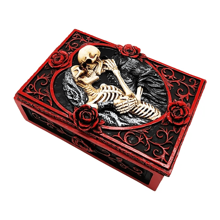 Skeleton Lovers Box - Gothic Trinket Box & Spooky Decor