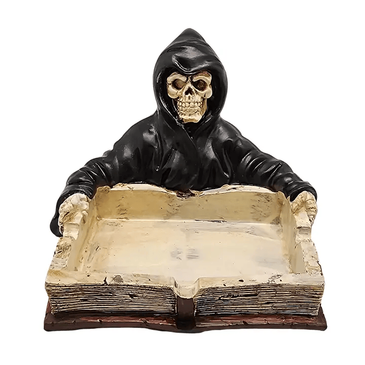 Skeleton Reaper Ashtray - Gothic Skull Ash Tray & Spooky Decor