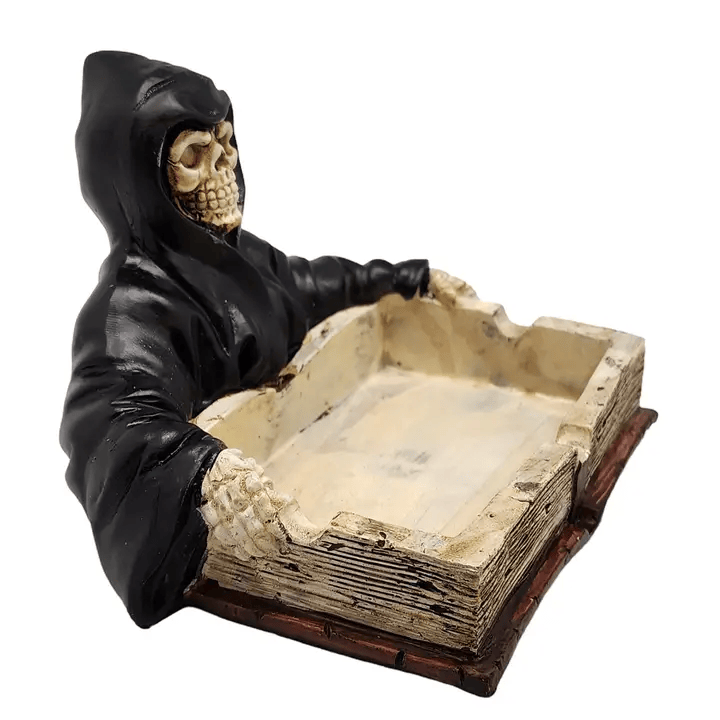 Skeleton Reaper Ashtray - Gothic Skull Ash Tray & Spooky Decor