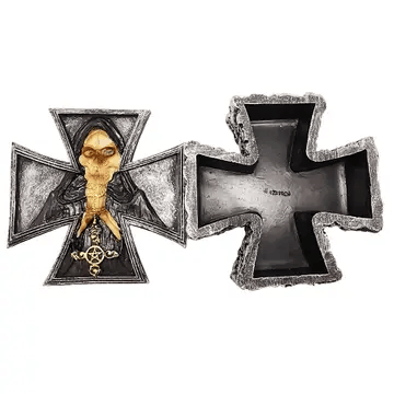 Skull Cross Box - Gothic Reaper Trinket Box & Spooky Decor