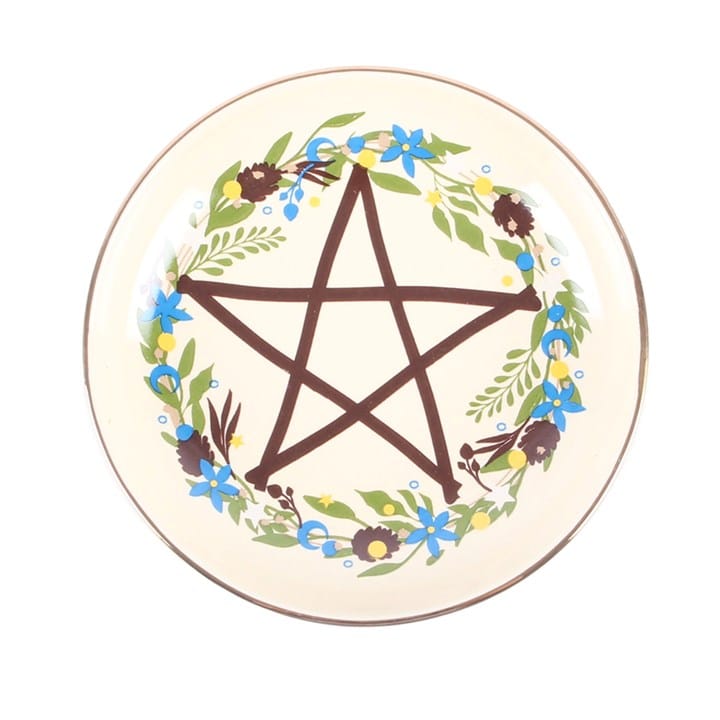 Solstice Wreath Pentagram Trinket Dish | Jewelry, Crystal & Altar Dish