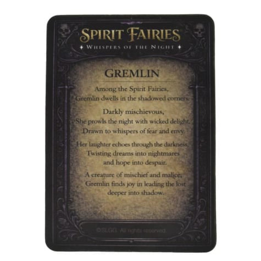Spirit Fairies Gremlin Figurine – Green Fantasy Collectible with Trading Card