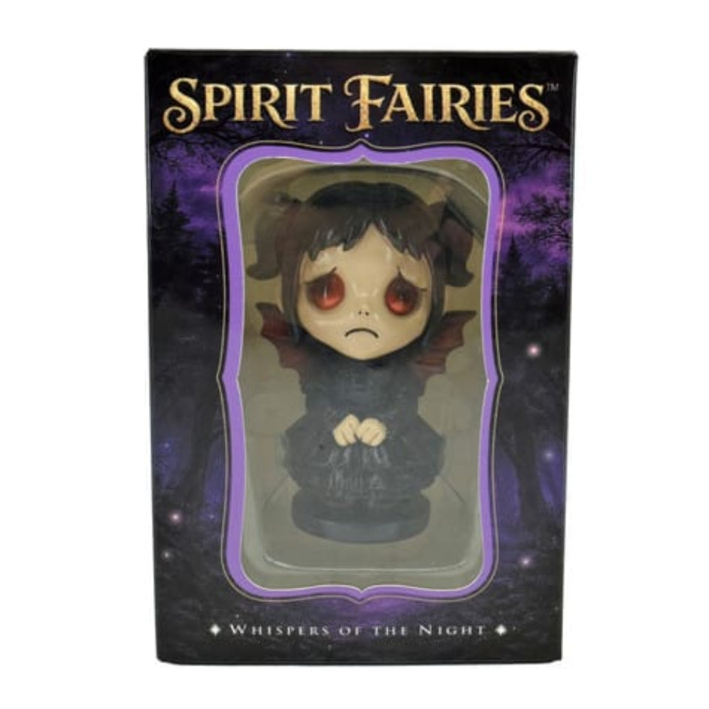 Spirit Fairies Mortina Figurine – Gothic Dark Fairy with Trading Card