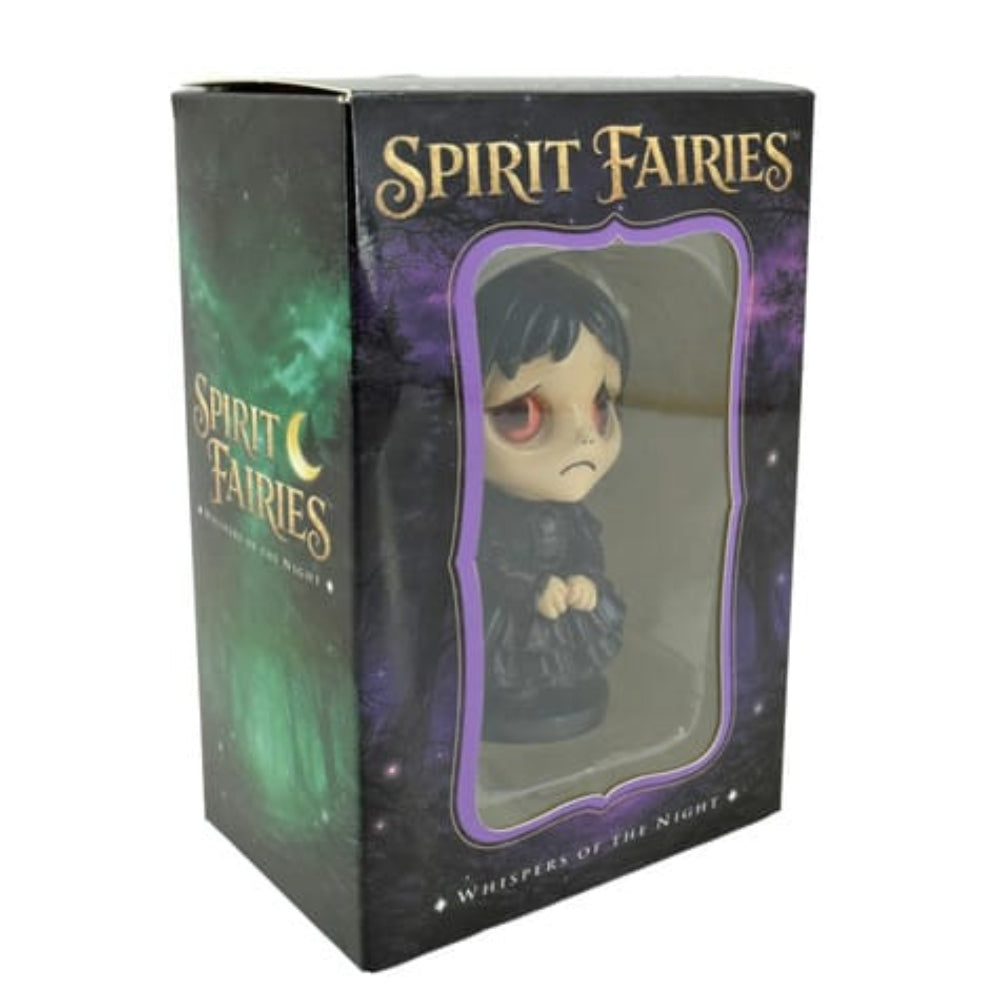 Spirit Fairies Mortina Figurine – Gothic Dark Fairy with Trading Card