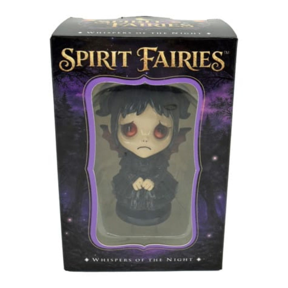 Spirit Fairies Mortina Figurine – Gothic Dark Fairy with Trading Card