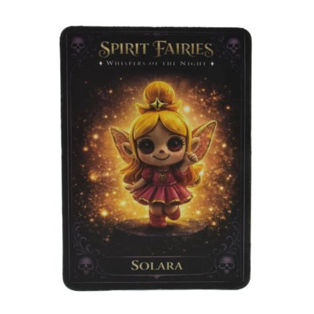 Spirit Fairies Solara Figurine – Golden Fairy with Trading Card