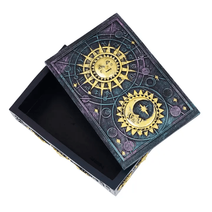 Sun and Moon Tarot Box - Celestial Trinket Box & Witchy Decor