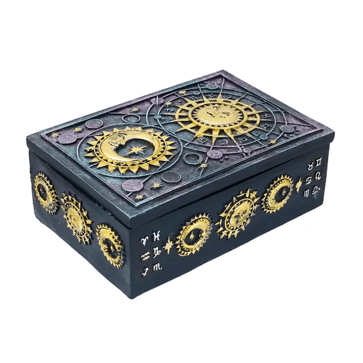 Sun and Moon Tarot Box - Celestial Trinket Box & Witchy Decor