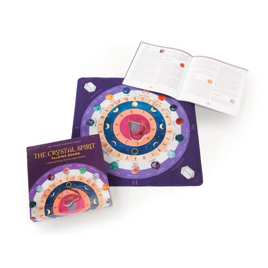 The Crystal Spirit Talking Board – Mandala Divination Board with Guidebook & Planchette - Authentic Occult and Witchcraft Supply Image
