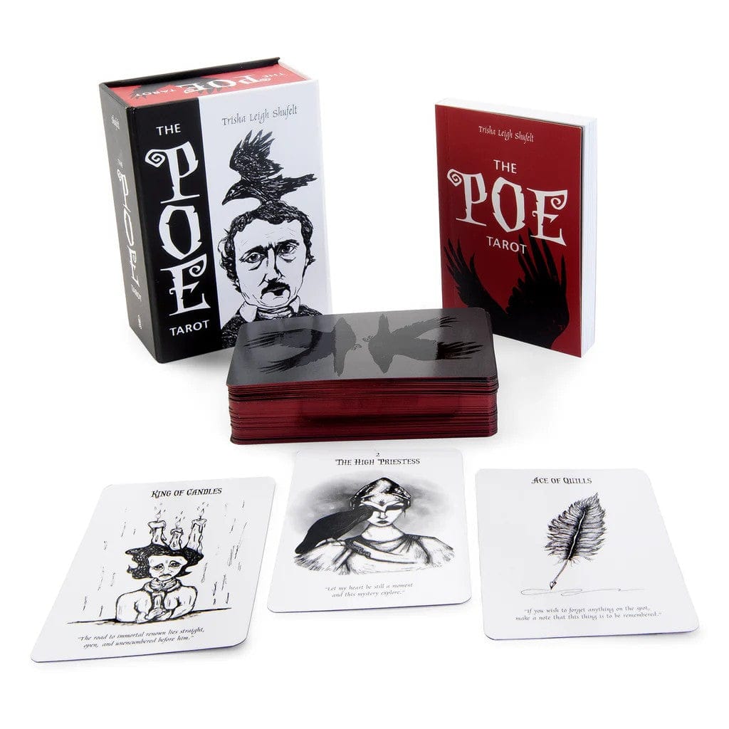 The Poe Tarot Deck – Edgar Allan Poe Inspired 78-Card Tarot with Guidebook - Authentic Occult and Witchcraft Supply Image