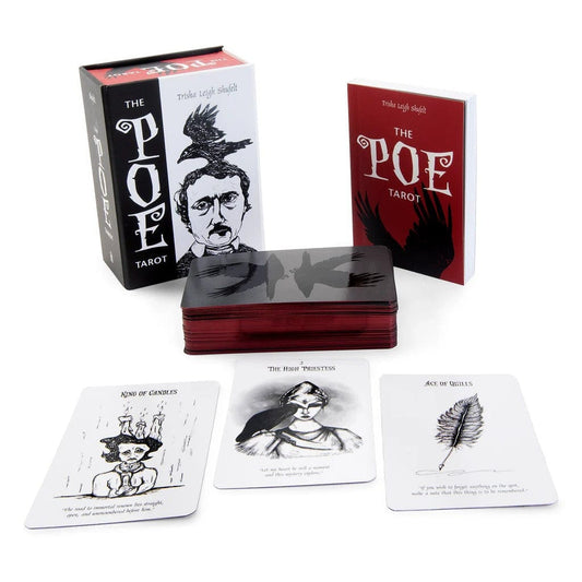 The Poe Tarot Deck – Edgar Allan Poe Inspired 78-Card Tarot with Guidebook - Authentic Occult and Witchcraft Supply Image