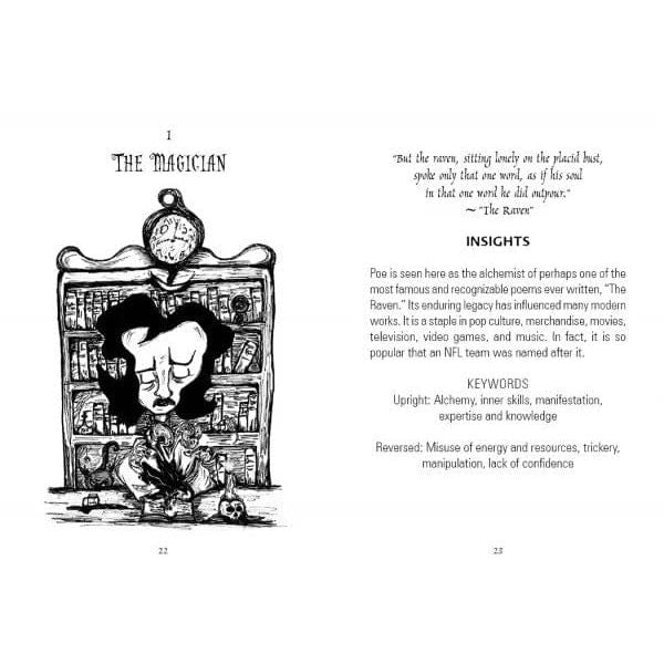 The Poe Tarot Deck – Edgar Allan Poe Inspired 78-Card Tarot with Guidebook - Authentic Occult and Witchcraft Supply Image