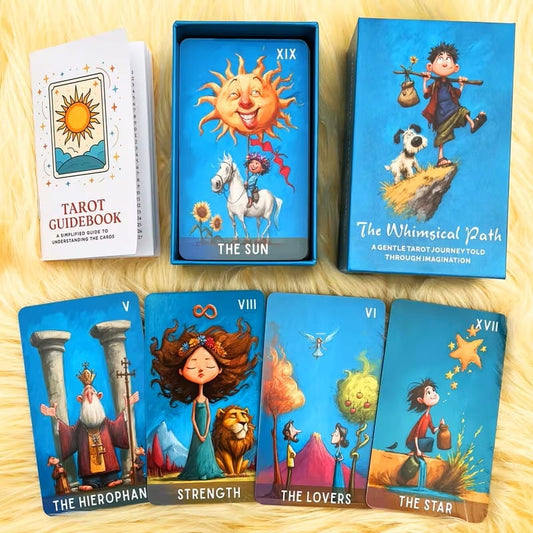 The Whimsical Path Tarot Deck – Gentle Beginner Friendly Tarot Cards & Guidebook