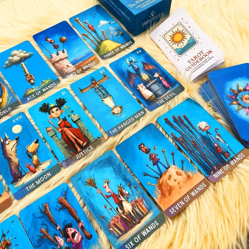 The Whimsical Path Tarot Deck – Gentle Beginner Friendly Tarot Cards & Guidebook