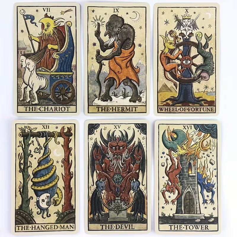 Trionfi Della Luna Tarot Cards with Electronic Guidebook for Beginners - Authentic Occult and Witchcraft Supply Image