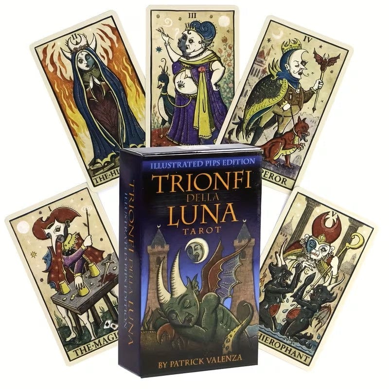 Trionfi Della Luna Tarot Cards with Electronic Guidebook for Beginners - Authentic Occult and Witchcraft Supply Image