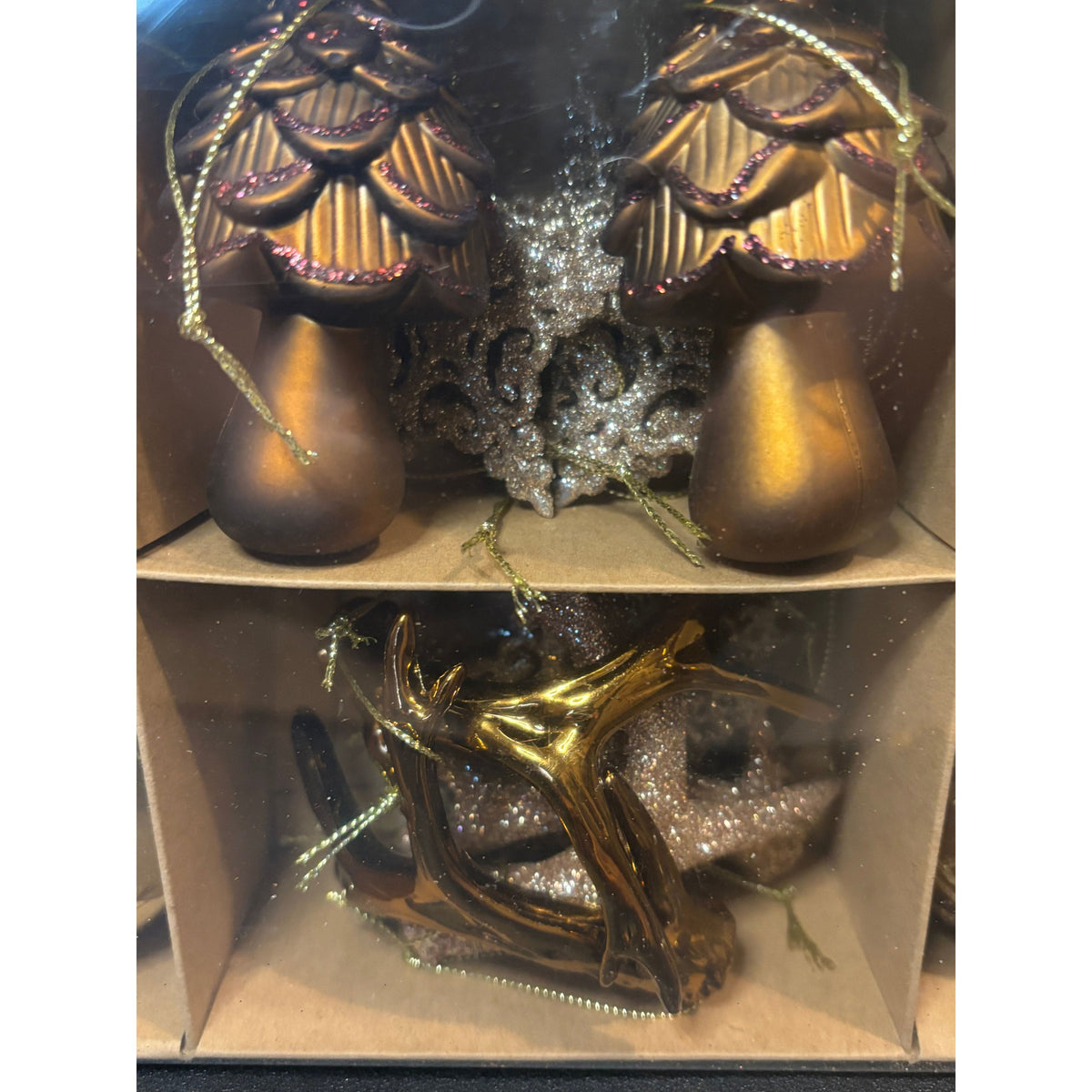 70-Pc Vintage Woodland Ornament Set | Brown & Beige Baubles - Authentic Occult and Witchcraft Supply Image