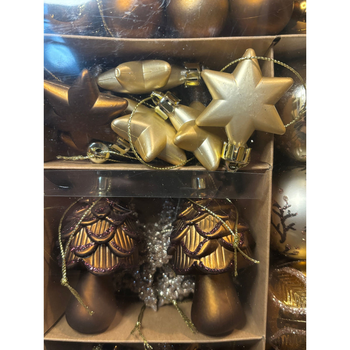 70-Pc Vintage Woodland Ornament Set | Brown & Beige Baubles - Authentic Occult and Witchcraft Supply Image