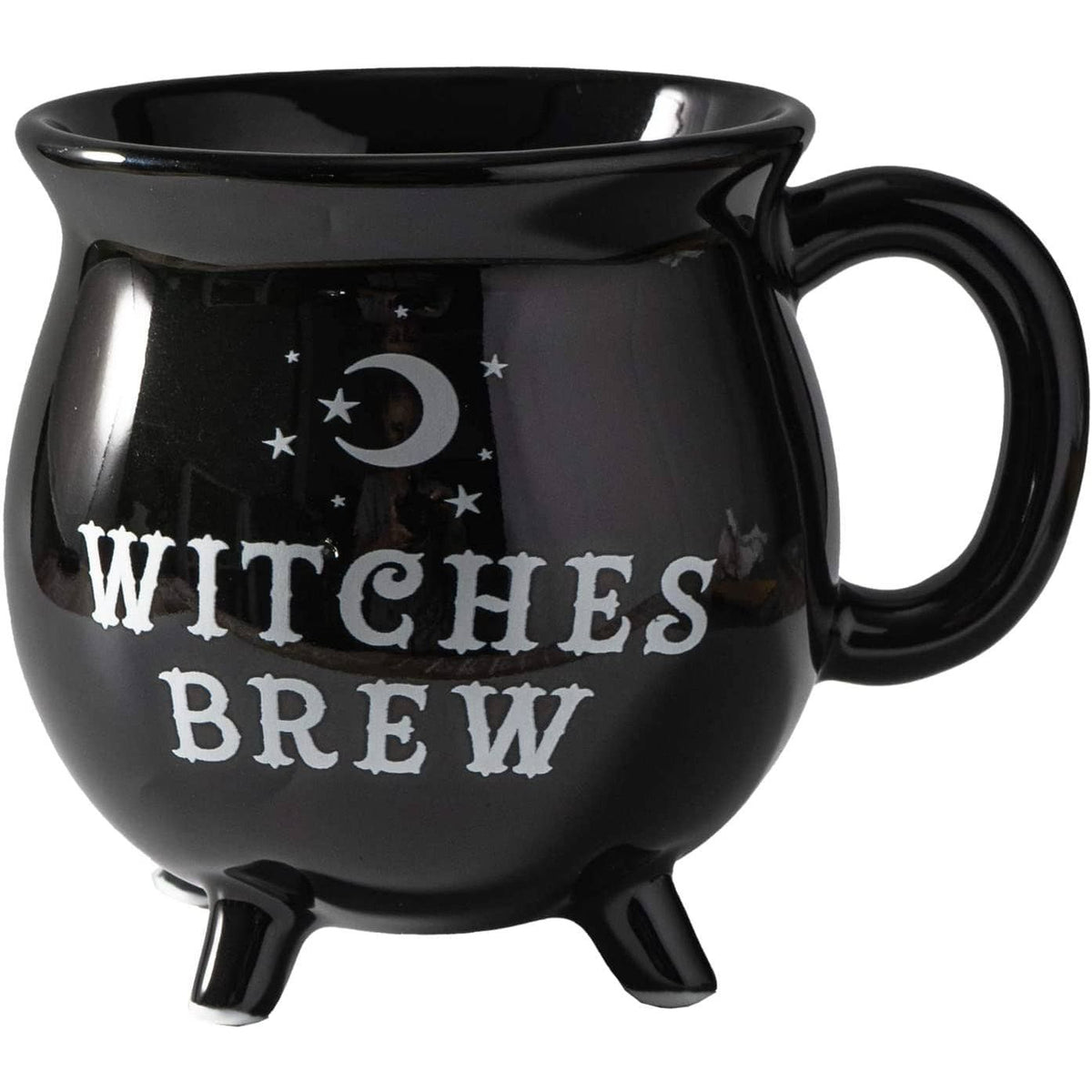 Witches Brew Cauldron Mug – 16 oz Black Ceramic Witch Coffee Cup