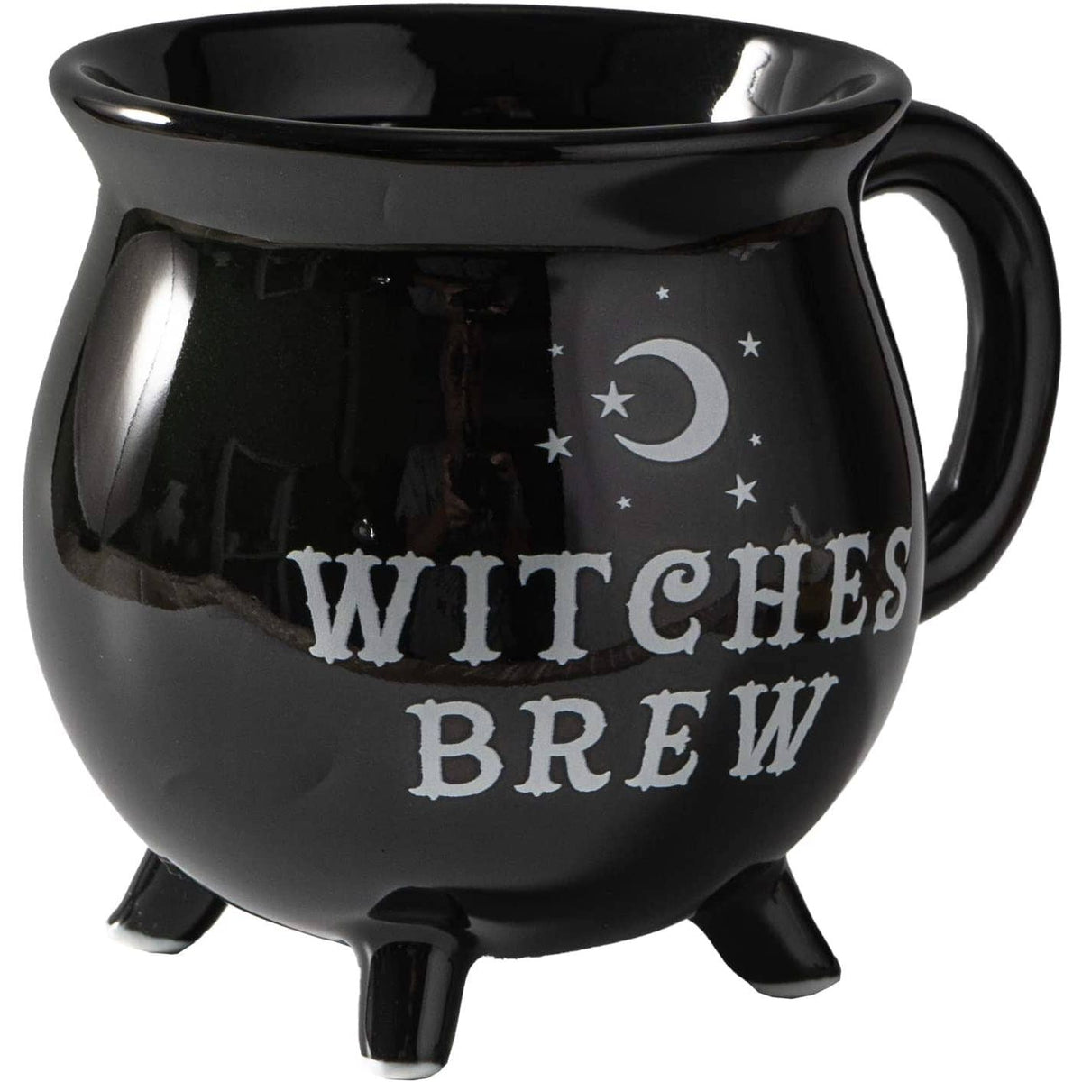 Witches Brew Cauldron Mug – 16 oz Black Ceramic Witch Coffee Cup