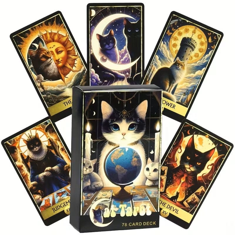Whimsical Cat Tarot Cards Deck - Authentic Occult and Witchcraft Supply Image