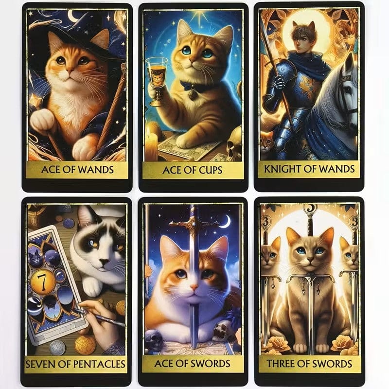 Whimsical Cat Tarot Cards Deck - Authentic Occult and Witchcraft Supply Image
