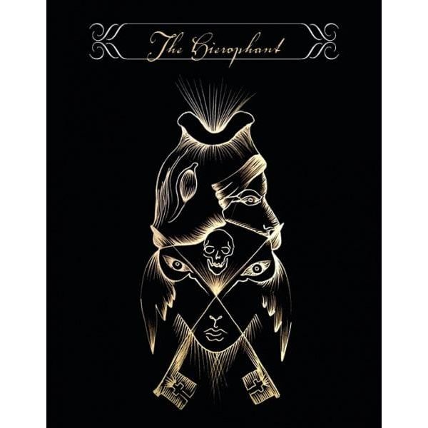 White Witch Tarot – Black & Gold Major Arcana Tarot Deck with Guidebook - Authentic Occult and Witchcraft Supply Image