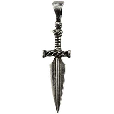 Wicca Direction Amulet – Pewter Athame Dagger Necklace