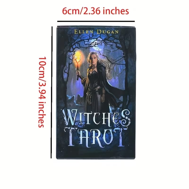 Witches Tarot Deck by Ellen Dugan – 78 Card Witchcraft Tarot Set with Guidebook | Beginner Friendly Spiritual Divination Cards