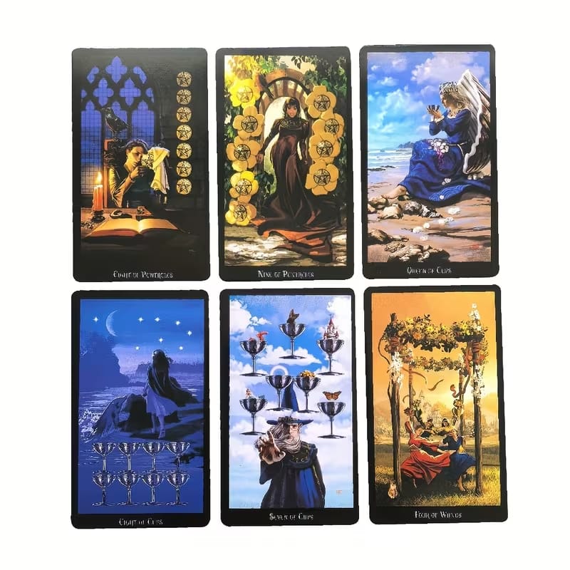 Witches Tarot Deck by Ellen Dugan – 78 Card Witchcraft Tarot Set with Guidebook | Beginner Friendly Spiritual Divination Cards