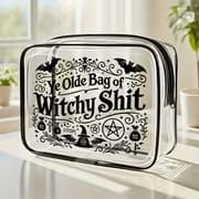 Ye Olde Bag of Witchy Shit Cosmetic Bag – Funny Witch Gift & Travel Makeup Pouch
