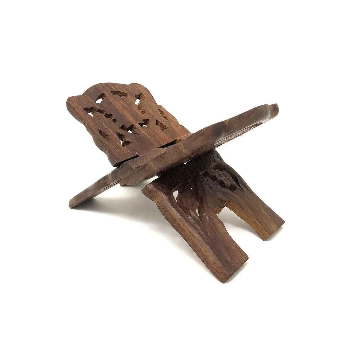 Carved Wooden Folding Book Stand – 10 Inch