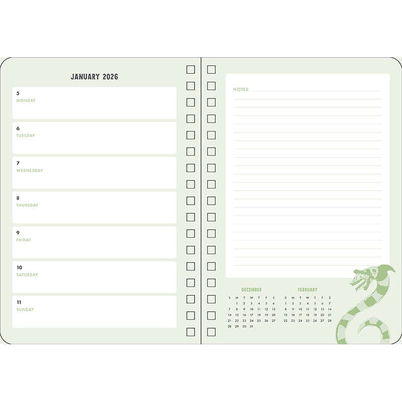 2026 Beetlejuice 13-Month Weekly Planner – Sticker & Storage Pocket Included