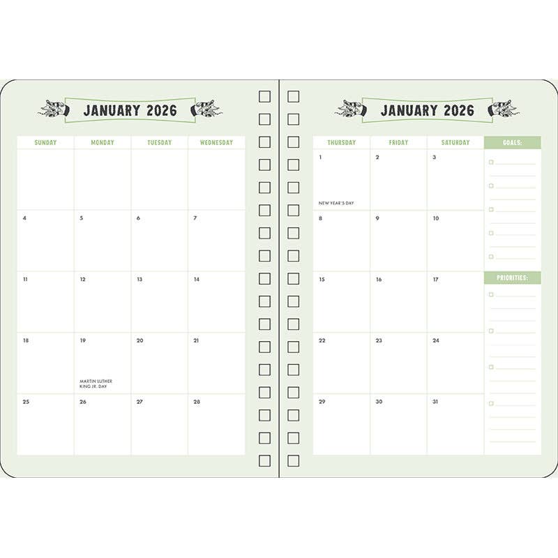 2026 Beetlejuice 13-Month Weekly Planner – Sticker & Storage Pocket Included
