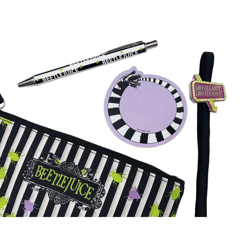 Beetlejuice Deluxe Gift Set – Handbook for the Recently Deceased Journal, Pouch & Pen