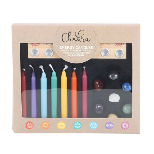 Chakra Energy Candle and Crystal Gift Set Chakra Energy Candle and Crystal Gift Set